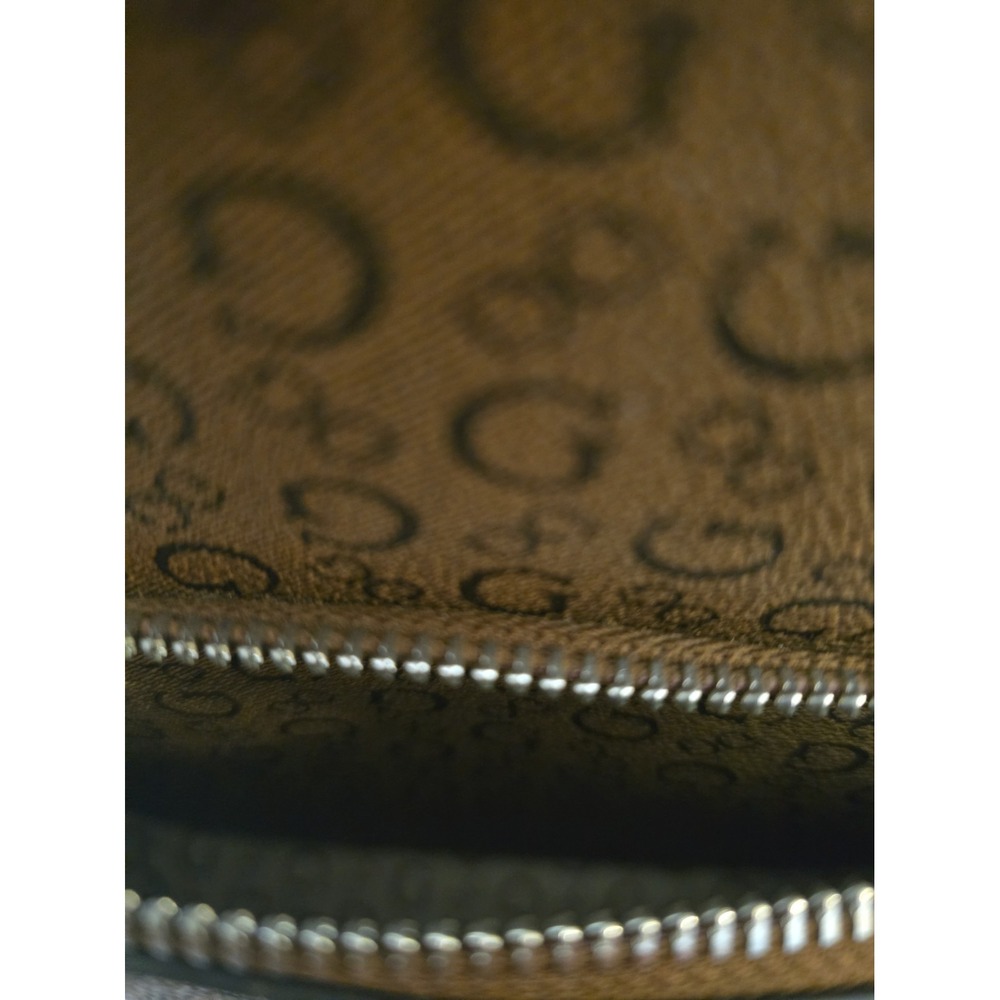 Guess Brown Logo Pattern Mini Backpack - Picture 7 of 11